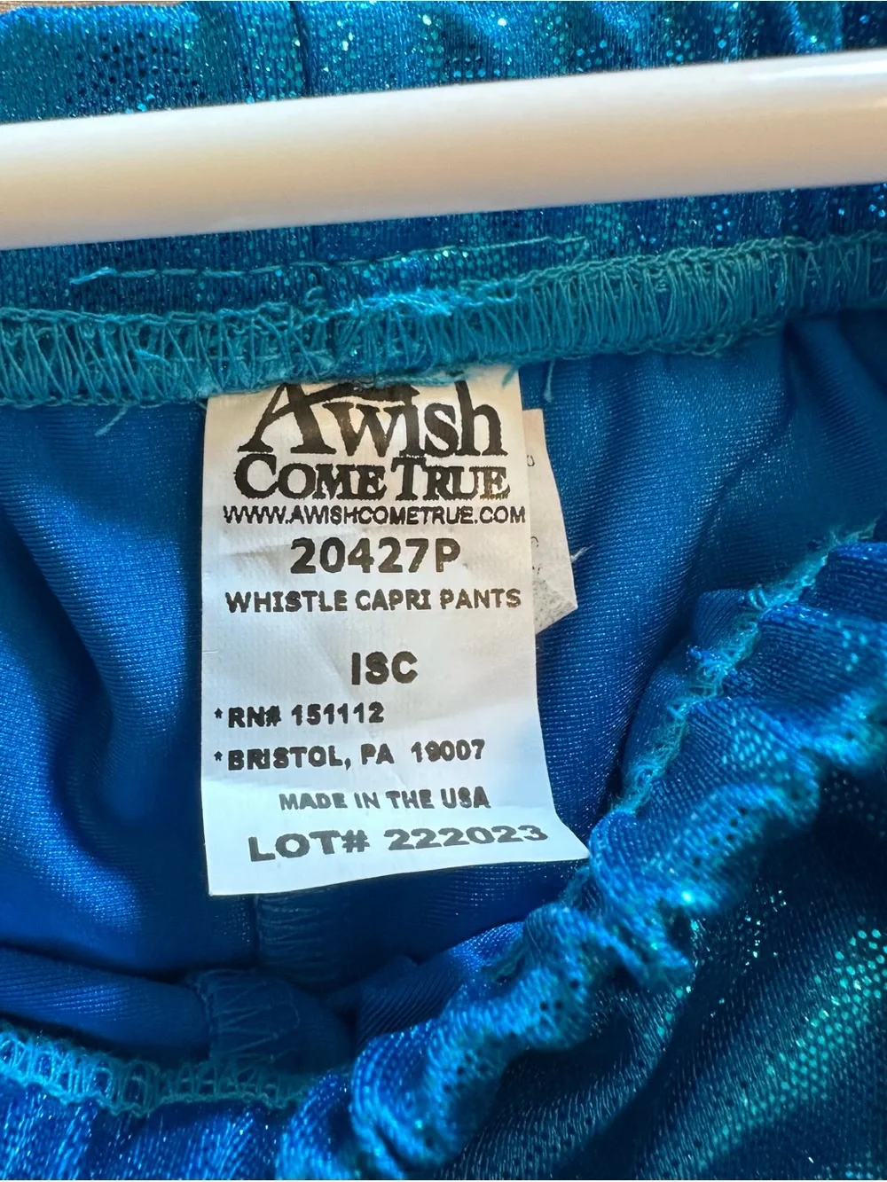 Teal Blue Sequin Dance Costume with Bow Accent